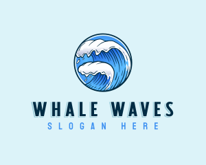 Ocean Water Wave logo design