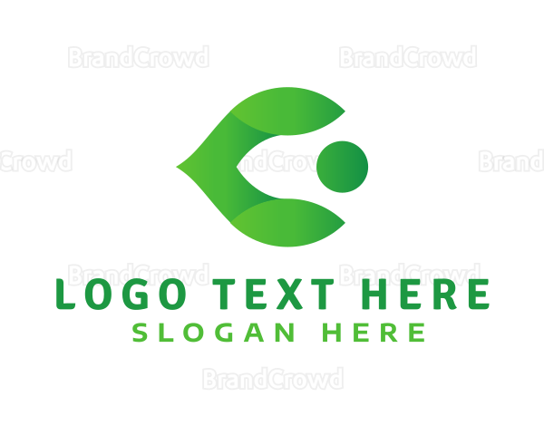 Green Natural Letter C Logo