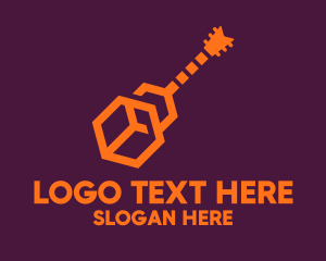 Music Show - Modern Digital Guitar logo design