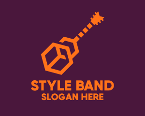 Modern Digital Guitar logo design