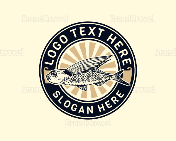 Seafood Flying Fish Logo