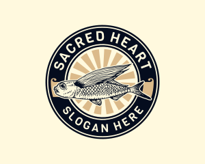 Seafood Flying Fish Logo