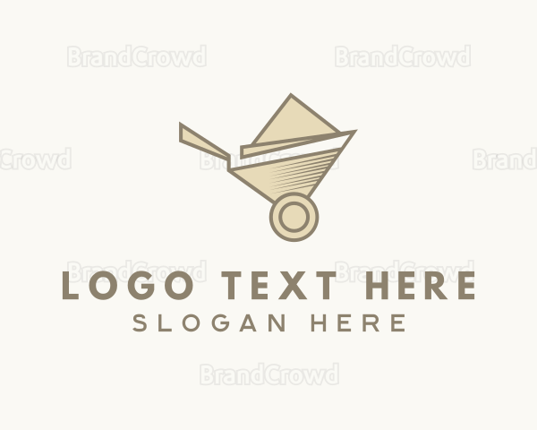 Construction Wheelbarrow Tool Logo