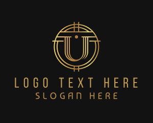 Firm - Tech Crypto Letter U logo design
