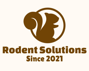 Rodent - Baby Squirrel Silhouette logo design