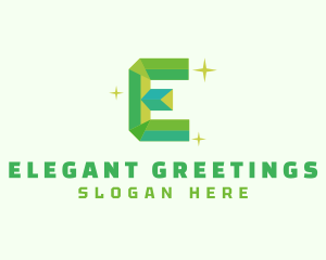 Shiny Gem Letter E logo design