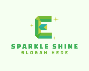 Twinkle - Shiny Gem Letter E logo design