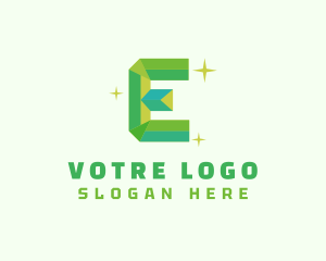 Crystal - Shiny Gem Letter E logo design