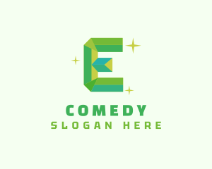 Clean - Shiny Gem Letter E logo design