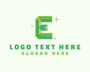 Gem - Shiny Gem Letter E logo design