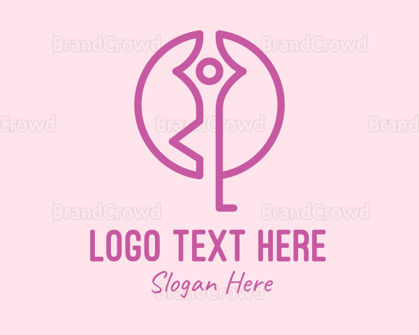 One Leg Yoga Pose Logo