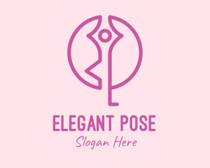 Pose - One Leg Yoga Pose logo design