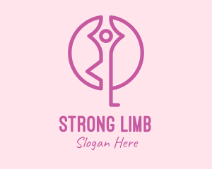 Leg - One Leg Yoga Pose logo design