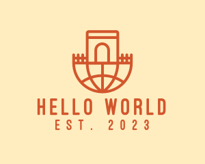 Global Castle Arch logo design