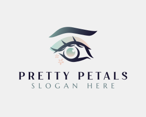 Floral Beauty Eyelashes logo design