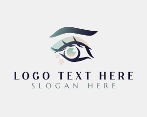 Chic - Floral Beauty Eyelashes logo design