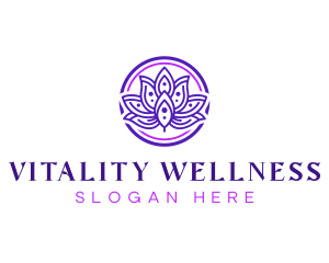 Spa Wellness Lotus logo design