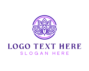 Yoga - Spa Wellness Lotus logo design