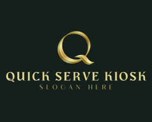 Elegant Gold Letter Q logo design