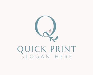 Botanical Gardening Letter Q  logo design