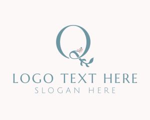 Tropical - Botanical Gardening Letter Q logo design