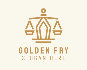 Golden Law Scale logo design