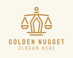 Golden Law Scale logo design