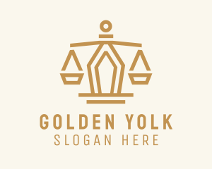 Golden Law Scale logo design