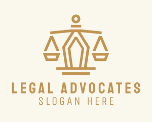 Golden Law Scale logo design