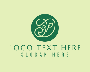 Landscaping - Green Herbs Letter D logo design