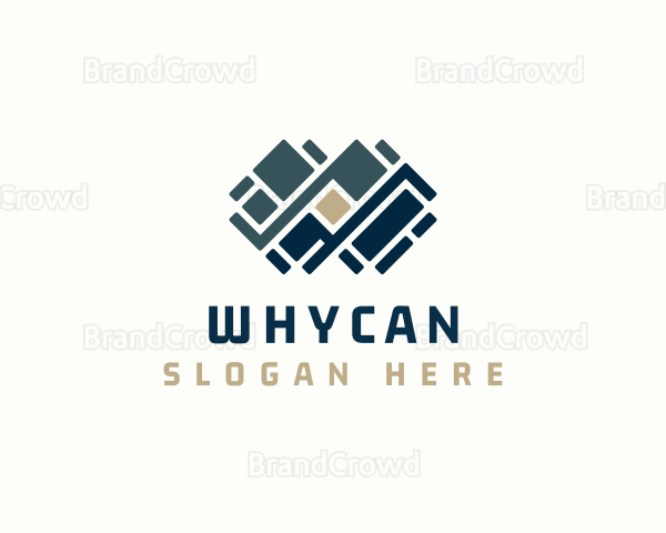 Floor Pavement Tile Design Logo