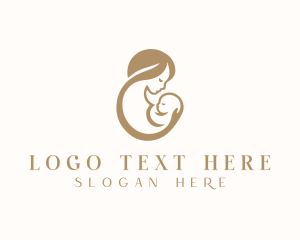 Breastfeeding - Infant Mother Parenting logo design