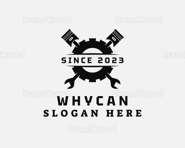 Wrench Cog Piston Logo