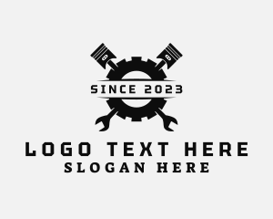 Cog - Wrench Cog Piston logo design