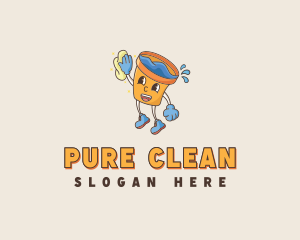 Janitorial Cleaning Bucket logo design