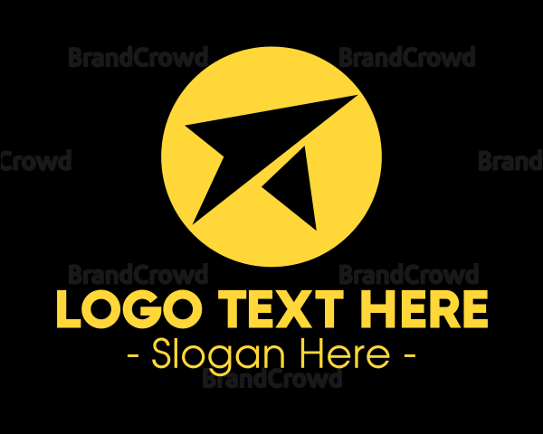 Yellow Paper Plane Logo