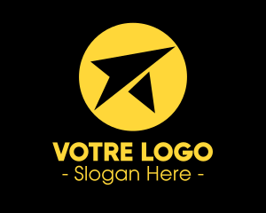 App - Yellow Paper Plane logo design