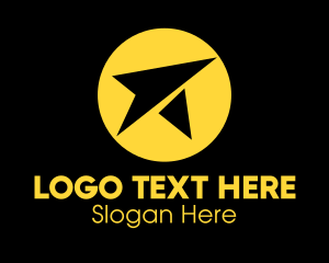 Yellow Paper Plane Logo