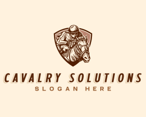 Cavalry - Racing Horse Stallion logo design