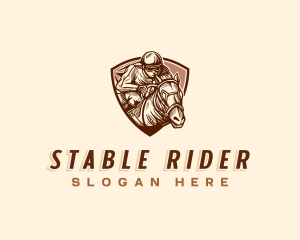 Racing Horse Stallion logo design