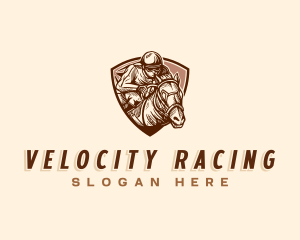 Racing Horse Stallion logo design