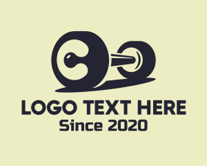 Gym Barbell Letter C Logo