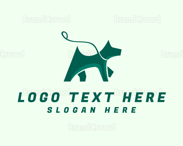Dog Walker Leash Logo