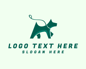 Great Dane - Dog Walker Leash logo design