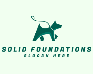 Dog Walker Leash Logo