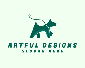 Dog Walker Leash logo design