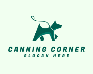 Dog Walker Leash logo design