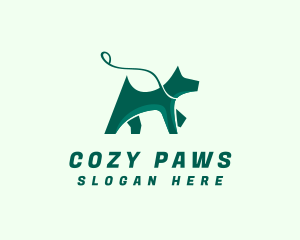 Dog Walker Leash logo design