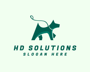 Dog Walker Leash logo design