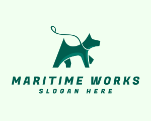 Dog Walker Leash logo design